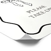 Black Bow Shes Tying the Knot Vrijgezellenfeest Fa Poster (Hoek)