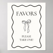 Black Bow Shes Tying the Knot Vrijgezellenfeest Fa Poster (Voorkant)