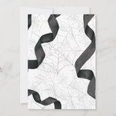 Black Bow Spider Web Coquette Halloween Verjaardag Kaart (Achterkant)