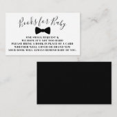 Black Bow Stropdas Books for Baby Book Request Kaa Informatiekaartje (Voorkant / Achterkant)