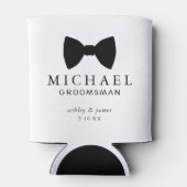 Black Bow Stropdas Groomsman persoonlijke bruiloft Blikjeskoeler (Achterkant)