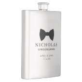 Black Bow Stropdas Groomsman persoonlijke bruiloft Flacon (Rechts)