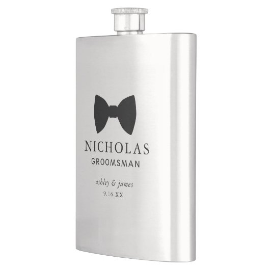Black Bow Stropdas Groomsman persoonlijke bruiloft Flacon (Links)