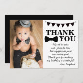 Black Bow Stropdas Hartelijk dank Bedankkaart (Voorkant / Achterkant)