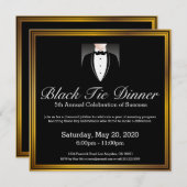 Black Bow Stropdas Tuxedo Infinitatie Kaart (Voorkant / Achterkant)