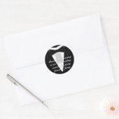 Black Bow Stropdas Tuxedo Ronde Sticker (Envelop)