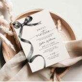 Black Bow Sweet 16 verjaardagsuitnodiging Kaart