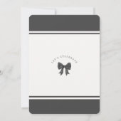 Black Bow Sweet Zestien Verjaardagsfeestuitnodigin (Achterkant)