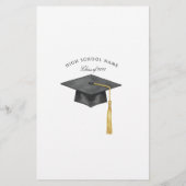 Black Bow Tassel Graduation Advice and Wishes Card (Achterkant)