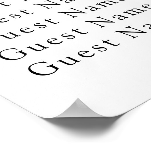 Black Bow Trouwstoel grafiek Poster (Hoek)