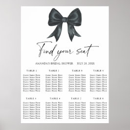 Black Bow Trouwstoel grafiek Poster