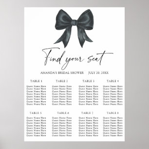 Black Bow Trouwstoel grafiek Poster