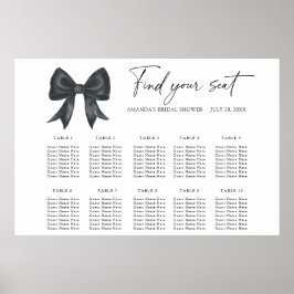 Black Bow Trouwstoel grafiek Poster