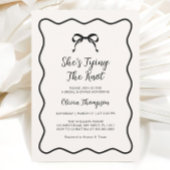 Black Bow Tying the Knot Vrijgezellenfeest Kaart