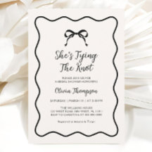 Black Bow Tying the Knot Vrijgezellenfeest