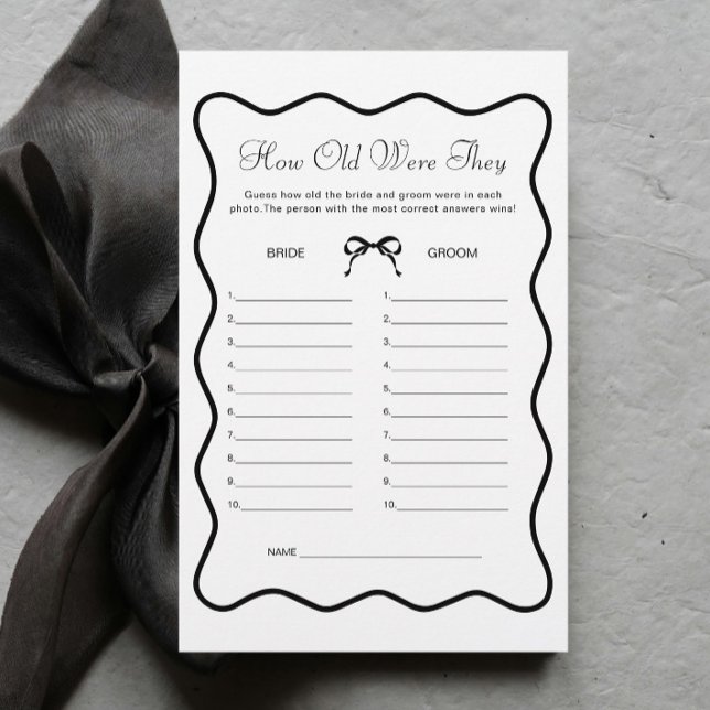 Black Bow Tying The Knot Vrijgezellenfeest Leeftij (Creator heeft geüpload)