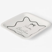 Black Bow Tying the Knot Vrijgezellenfeest Papieren Bordje (Gebogen)