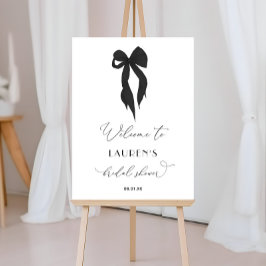 Black Bow Tying The Knot Vrijgezellenfeest Welkom Poster