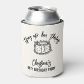 Black Bow Tying Up Her Thirties 40th Birthday Blikjeskoeler (Blikje Voorkant)