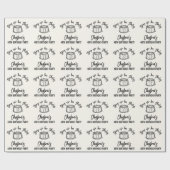 Black Bow Tying Up Her Thirties 40th Birthday Cadeaupapier (Vlak)