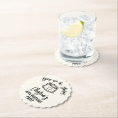 Black Bow Tying Up Her Thirties 40th Birthday Kartonnen Onderzetters (Insitu)