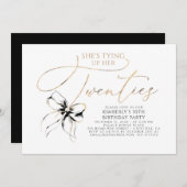 Black Bow Tying up Her Twenties 30th Birthday  Kaart (Voorkant / Achterkant)