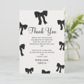 Black Bow Verjaardag Bedankt Card