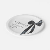 Black Bow verjaardagsfeestje Papieren Bordje (Gekanteld)