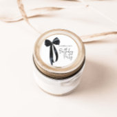 Black Bow verjaardagsfeestje Ronde Sticker