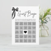 Black Bow Vind het Gast Bingo Vrijgezellenfeest Sp Kaart (Staand voorkant)