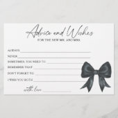 Black Bow Vrijgezellenfeest Advies en wensen Briefpapier (Voorkant)