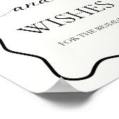 Black Bow Vrijgezellenfeest Advies & Wishes Poster (Hoek)