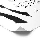 Black Bow Vrijgezellenfeest Date Night Ideeën Sign Poster (Hoek)