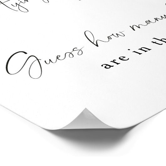 Black Bow Vrijgezellenfeest Hoeveel Bogen Poster (Hoek)