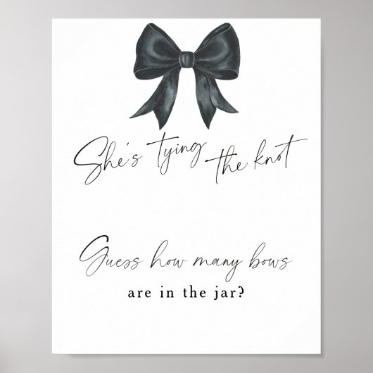 Black Bow Vrijgezellenfeest Hoeveel Bogen Poster (Voorkant)