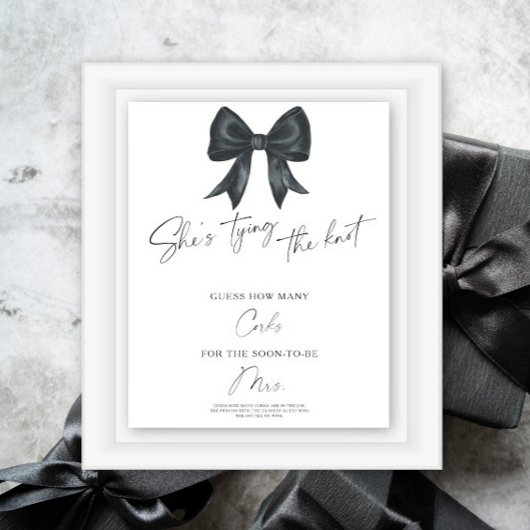 Black Bow Vrijgezellenfeest Hoeveel Kurken Poster