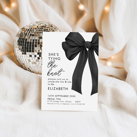 Black Bow-Vrijgezellenfeest Kaart