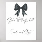 Black Bow Vrijgezellenfeest Kaarten en geschenken Poster (Voorkant)