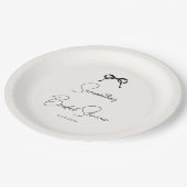 Black Bow Vrijgezellenfeest Papier Borden Papieren Bordje (Gekanteld)