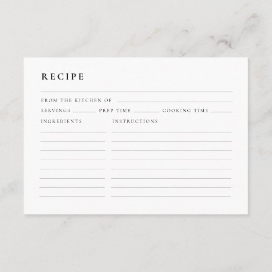 Black Bow Vrijgezellenfeest Recept Aanvraag Informatiekaartje (Achterkant)