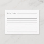 Black Bow Vrijgezellenfeest Recept Kaart (Achterkant)