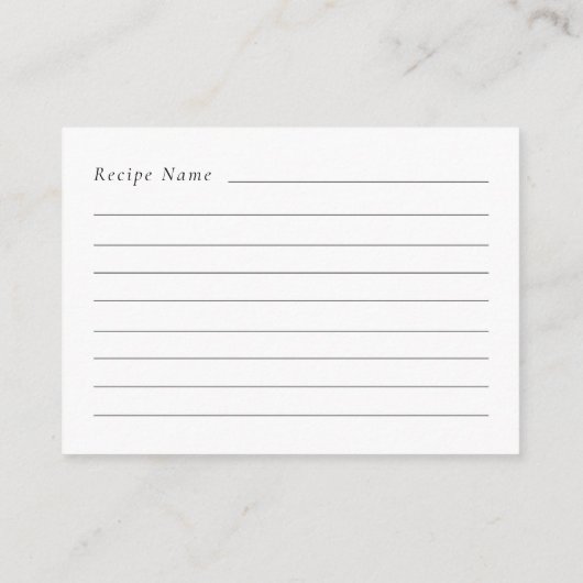 Black Bow Vrijgezellenfeest Recept Kaart (Achterkant)