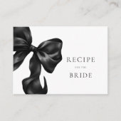 Black Bow Vrijgezellenfeest Recept Kaart (Voorkant)