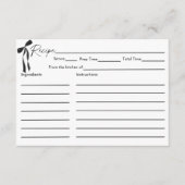 Black Bow Vrijgezellenfeest Recept Kaart (Voorkant)