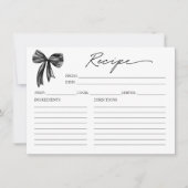 Black Bow Vrijgezellenfeest Recept Kaart (Voorkant)