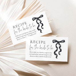 Black Bow Vrijgezellenfeest Recept voor de bruid t Informatiekaartje