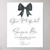 Black Bow Vrijgezellenfeest sangria bar Poster (Voorkant)