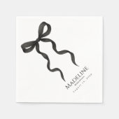 Black Bow Vrijgezellenfeest servetten | Elegante c (Voorkant)