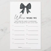 Black Bow vrijgezellenfeest Waar waren we spel (Voorkant)