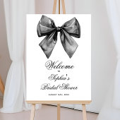 Black Bow Vrijgezellenfeest Welkomstbord Poster